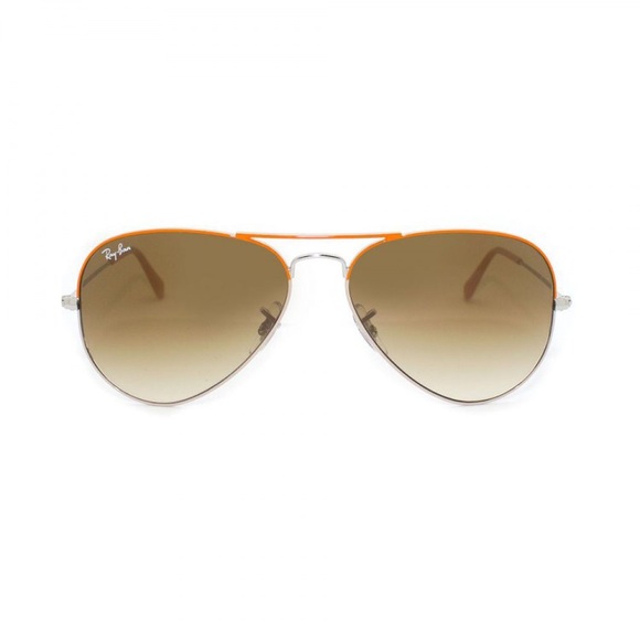 Ray Ban Duo Tone Orange Frame Aviators 